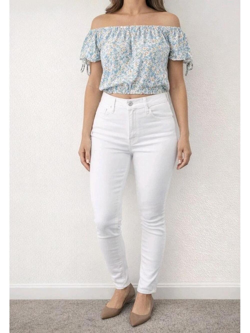 levi's women's 721 high rise skinny jeans White Size 28x28 (025)